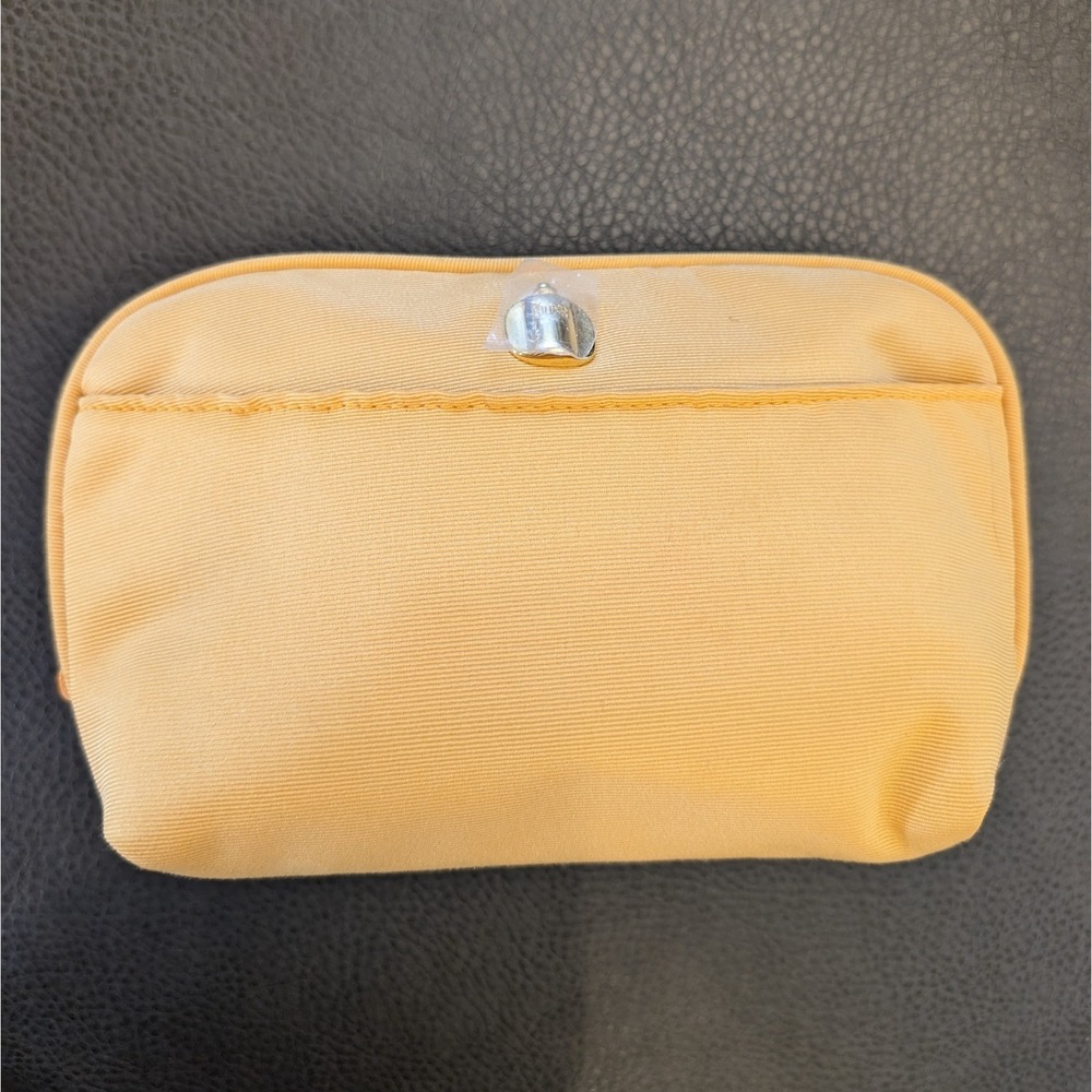 Vintage Christian Dior Dune Beauty Makeup Cosmetic Travel Bag Gold/Yellow